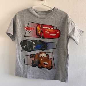 Disney Gray T-Shirt with Lightning McQueen, Jackson Storm & Mater